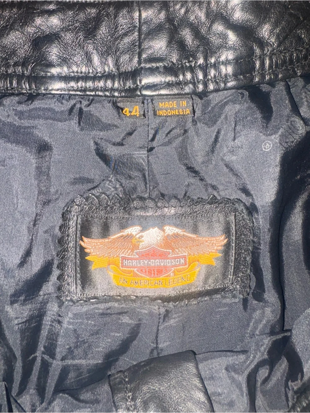 Harley-Davidson genuine black leather plus-size motorcycle/biker pants 🖤